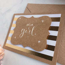 Load image into Gallery viewer, It's a Girl Card