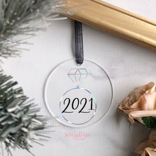 Load image into Gallery viewer, Diamond Ring 2022 Holiday Ornament - Made to Order