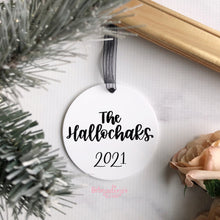 Load image into Gallery viewer, Custom The "Last Names" & Year Holiday Ornament - Made to Order