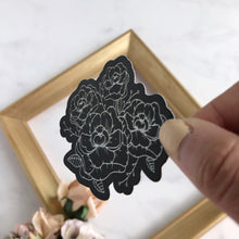 Load image into Gallery viewer, Peony Flowers Holographic WATERPROOF Sticker