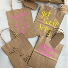 Load image into Gallery viewer, Medium Hand-lettered Gift Bags