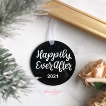 Load image into Gallery viewer, Happily Ever After & Year Holiday Ornament - Made to Order
