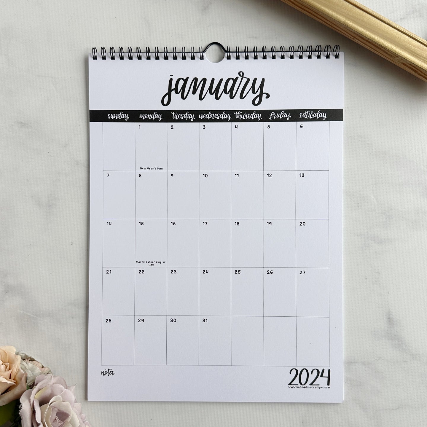 2024 Monthly Wall Calendar