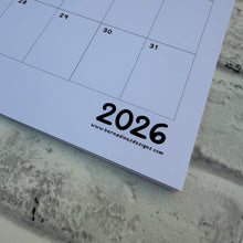 Load image into Gallery viewer, 2026 Monthly Wall Calendar
