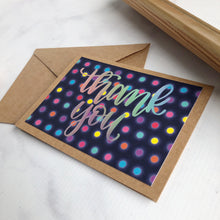 Load image into Gallery viewer, Thank You Card - Neon Holographic
