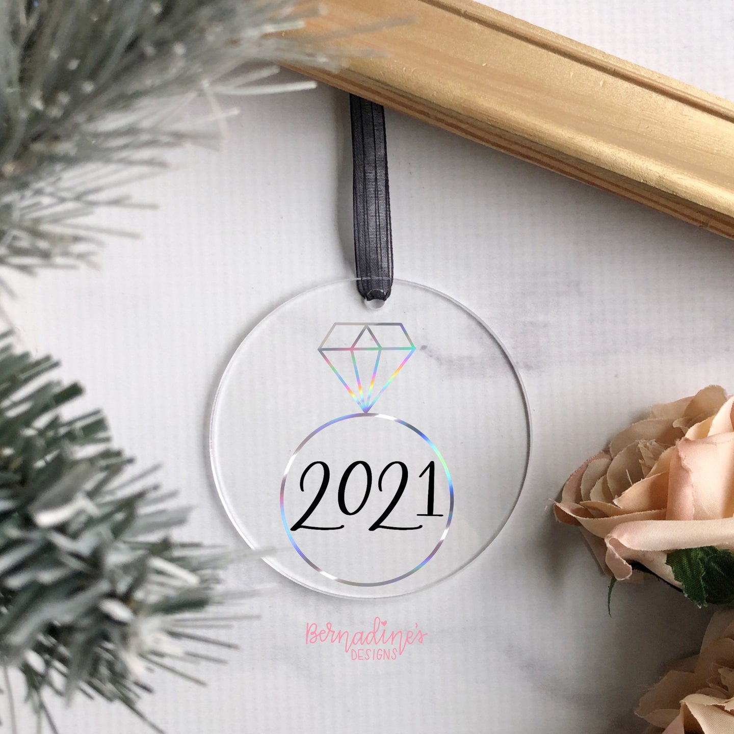 Diamond Ring 2022 Holiday Ornament - Made to Order