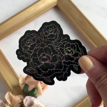 Load and play video in Gallery viewer, Peony Flowers Holographic WATERPROOF Sticker
