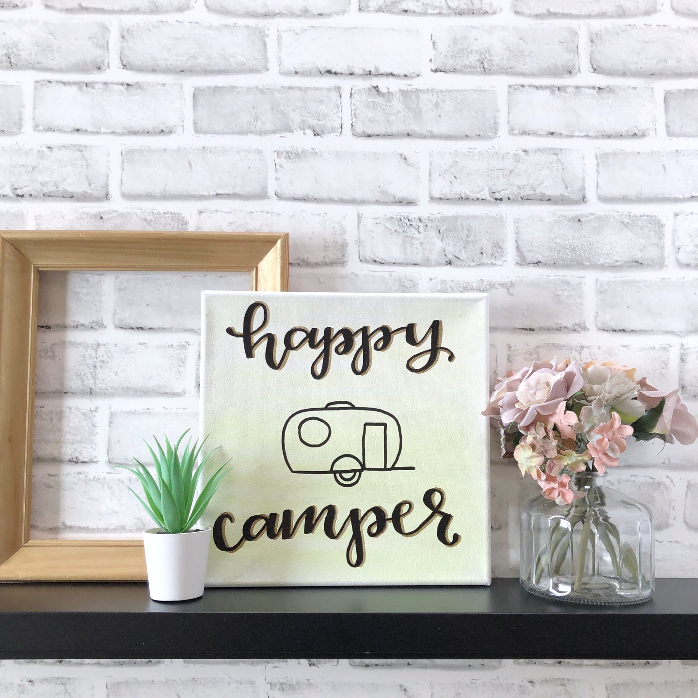 Happy Camper Canvas Sign