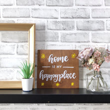 Load image into Gallery viewer, Home is my Happy Place Wood Sign
