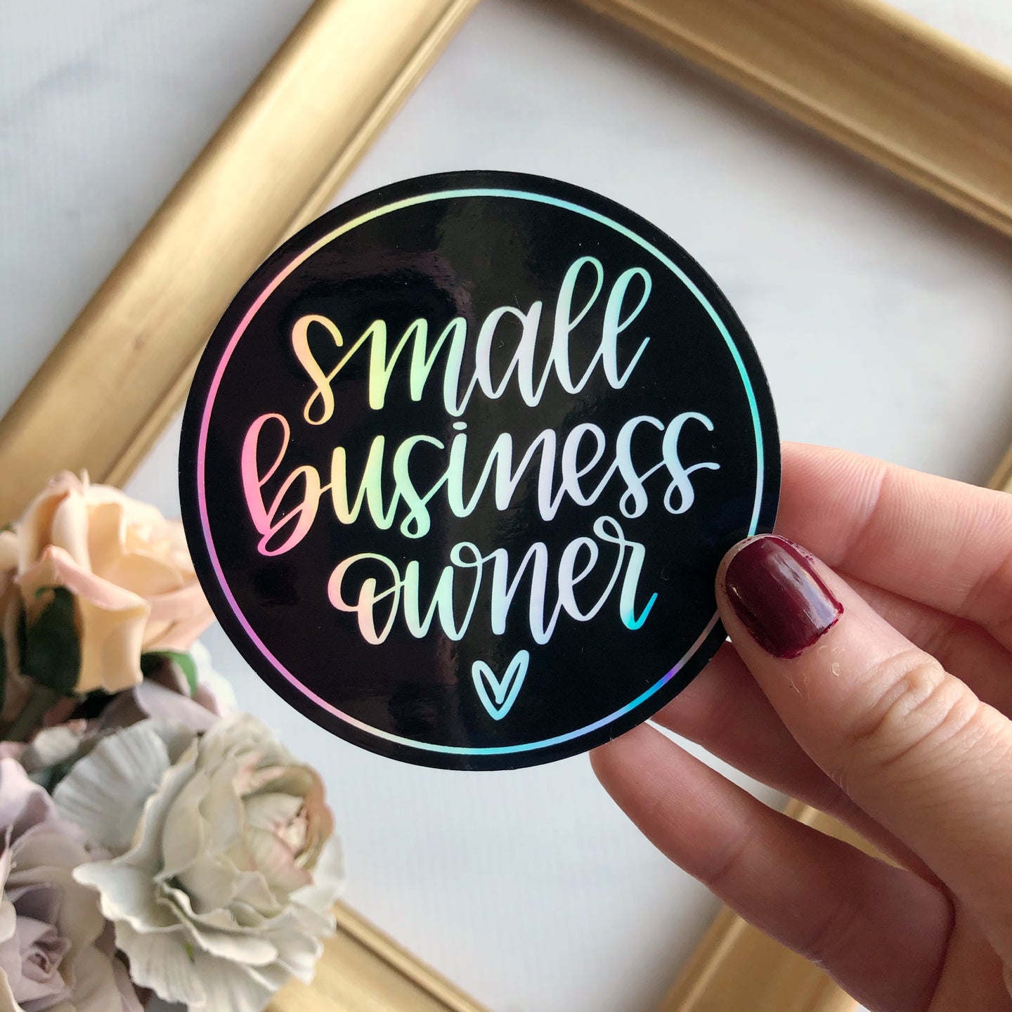 Small Business Owner Holographic WATERPROOF Sticker