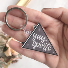 Load image into Gallery viewer, Yay Sports Clear Acrylic Keychain
