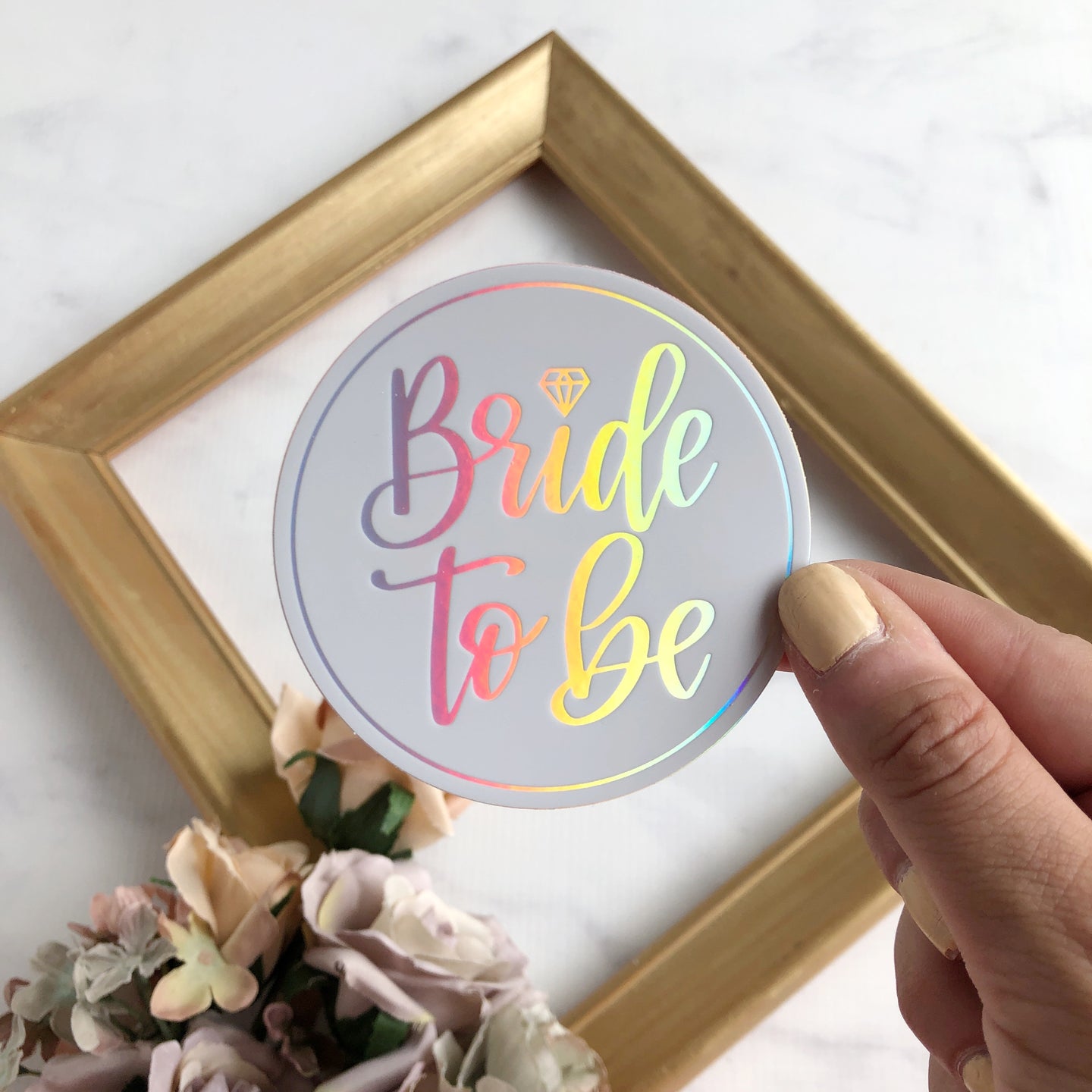 Bride to Be Holographic WATERPROOF Sticker
