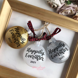 Happily Ever After 2021 Holiday Glitter Ornament - Made to Order