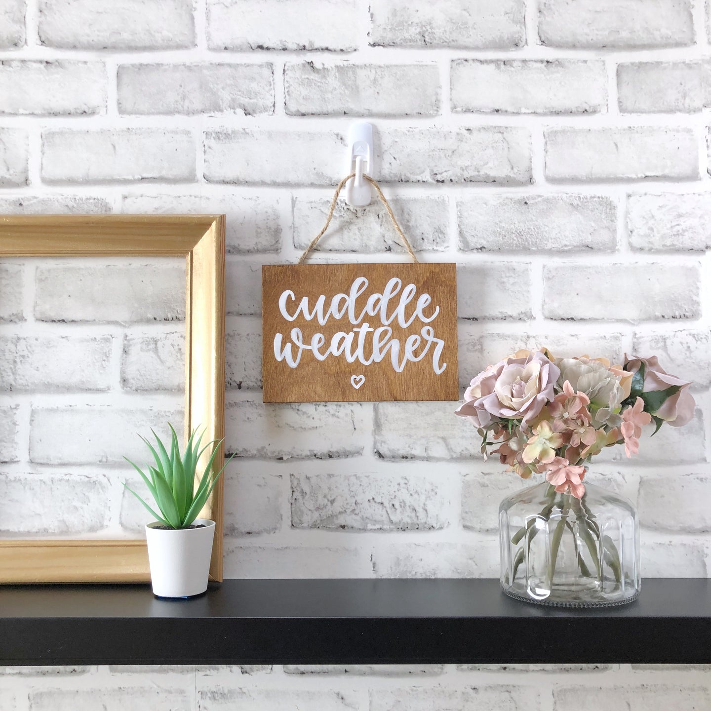 Cuddle Weather Wood Sign